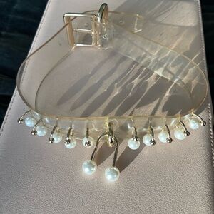Creepyyeha Choker Clear Pearl